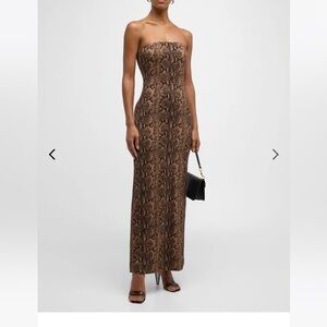 New, never worn, alice +Olivia strapless snakeskin dress